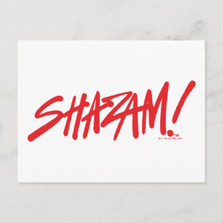 Cartão Postal SHAZAM! Fury of the Gods | Logotipo vermelho