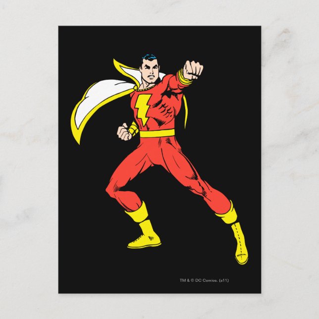Cartão Postal Shazam Pronto para Lutar (Frente)