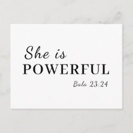 Cartão Postal She is Strong Proverbs 31:25 Design