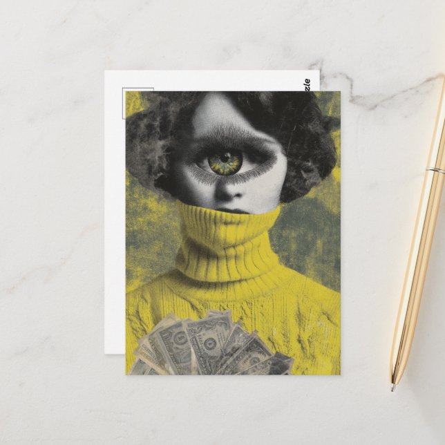 Cartão Postal She sees money surreal (Frente/Verso In Situ)