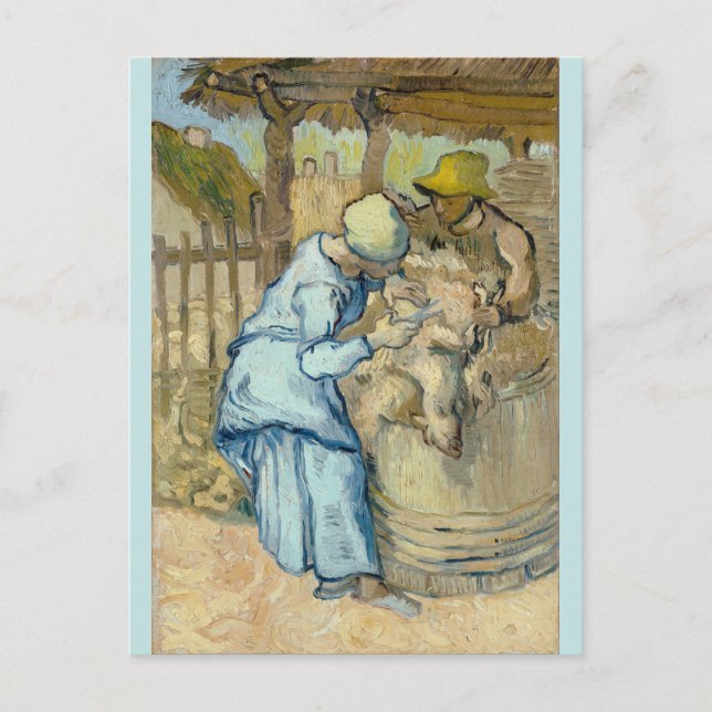 Cartão Postal Shearer, após Millet, por Vincent Van Gogh (Frente)