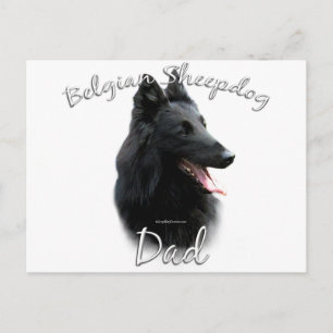 Cartão Postal Sheepdog Pai 2 belga