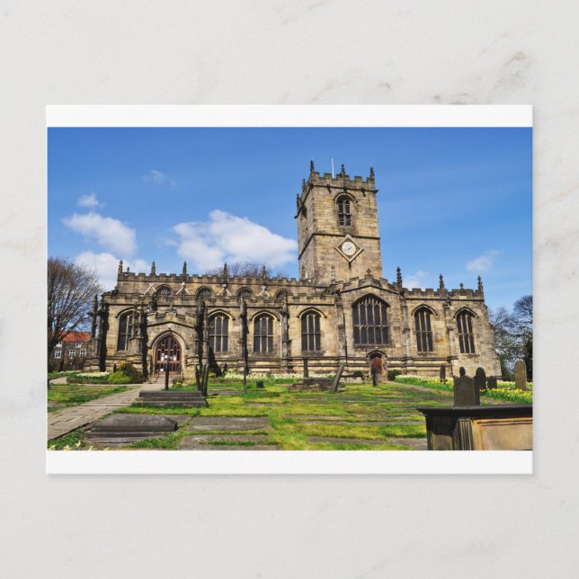 Cartão Postal Sheffield da igreja de campo Eccles (Frente)