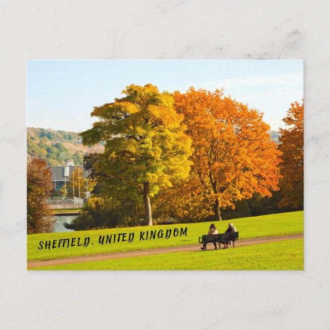 Cartão Postal Sheffield Reino Unido - Park Postcard (Frente)