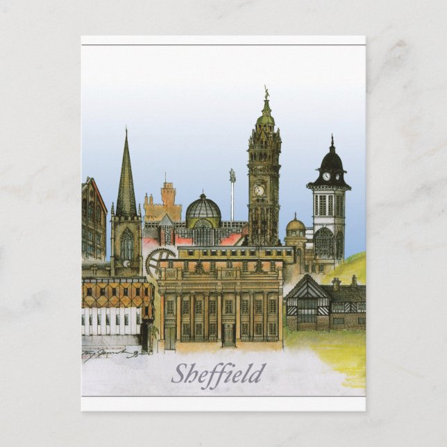 Cartão Postal sheffield - South yorkshire, tony fernandes (Frente)