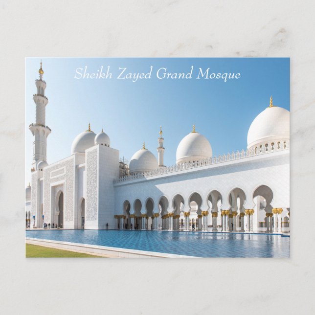 Cartão Postal Sheik Zayed Grande Mesquita (Frente)
