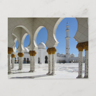 Cartão Postal Sheik Zayed Grande Mesquita Porticos 1