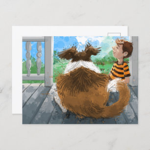 Cartão Postal Sheldon e Davie Relaxing