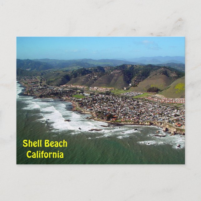 Cartão Postal Shell Beach, California Aerial View Postcard (Frente)