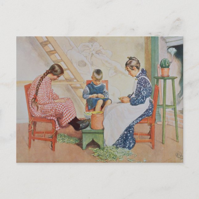 Cartão Postal Shelling Peas, pub. em 'Lasst Licht Hinin' ('Let i (Frente)