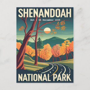 Cartão Postal Shenandoah National Park skyline orienta a cor da