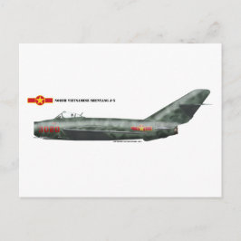 Cartão Postal Shenyang J-5 norte-vietnamita (MiG-17)