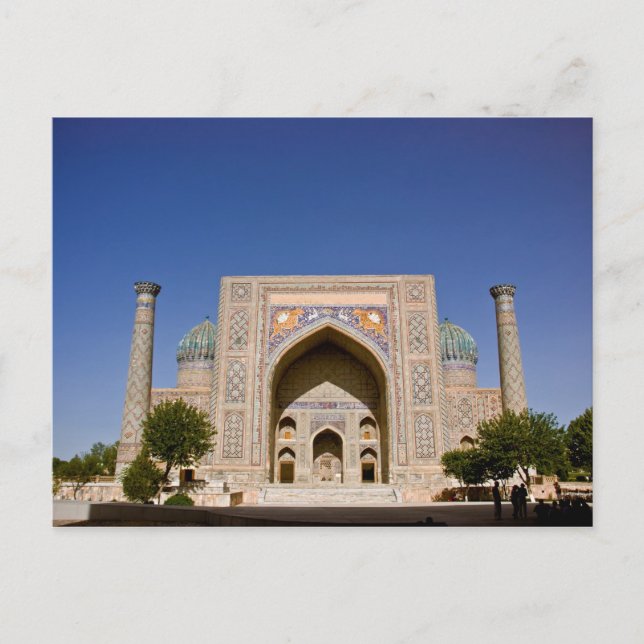 Cartão Postal Sher-Dor Madrasah: Facade (Frente)