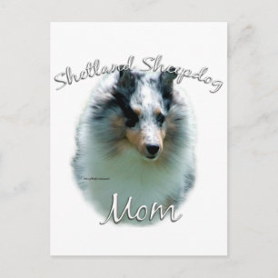 Cartão Postal Shetland Sheepdog (Merle) Mãe 2