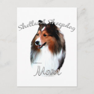 Cartão Postal Shetland Sheepdog (sable) Mãe 2