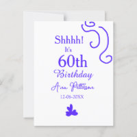 Shhhh é o aniversário de 60 anos adicione nome rox
