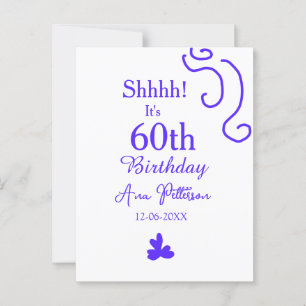 Cartão Postal Shhhh é o aniversário de 60 anos adicione nome rox