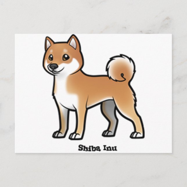 Cartão Postal shiba inu (Frente)