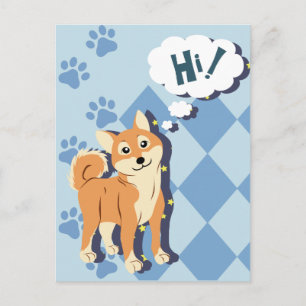 Cartão Postal Shiba Inu