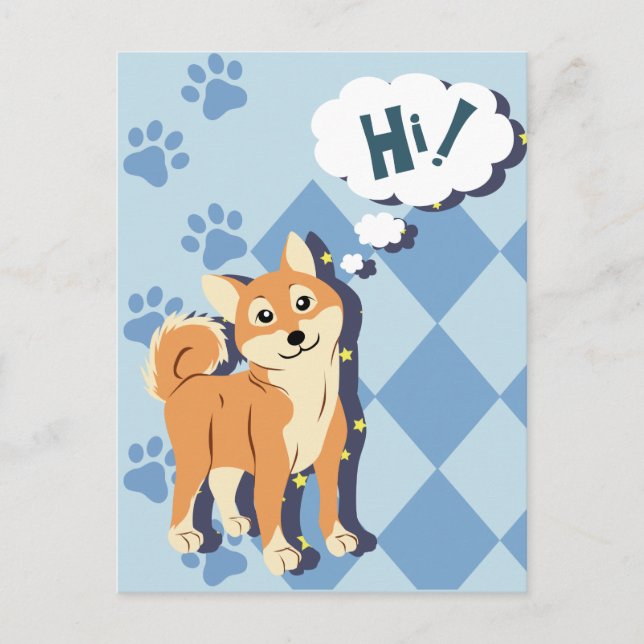 Cartão Postal Shiba Inu (Frente)