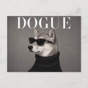 Cartão Postal Shiba Inu Luxo Cão Haute