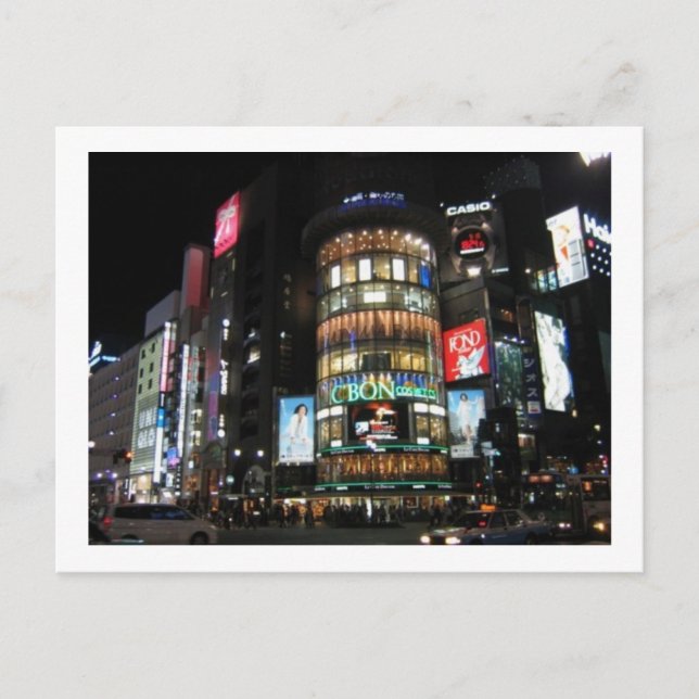 Cartão Postal Shibuya à noite. (Frente)
