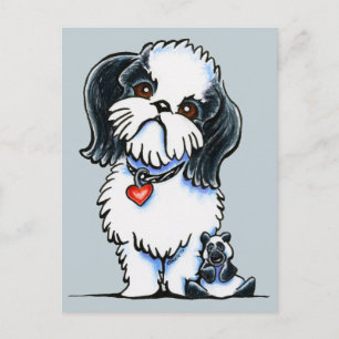 Cartão Postal Shih Tzu Panda