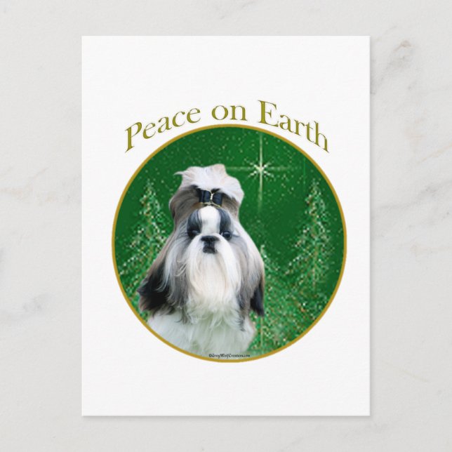 Cartão Postal Shih Tzu Peace na Terra (Frente)