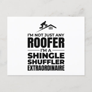 Cartão Postal Shingle Shuffler Roofer - Engraçado trabalho no te
