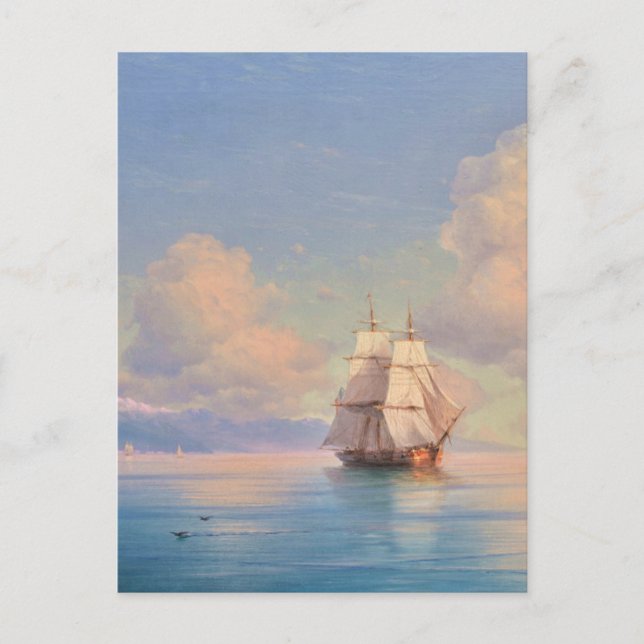 Cartão Postal Ship off the coast - Ivan Aivazovsky (Frente)