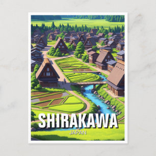 Cartão Postal Shirakawa Gifu Japão