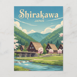 Cartão Postal Shirakawa Gifu - Viagem do Japão