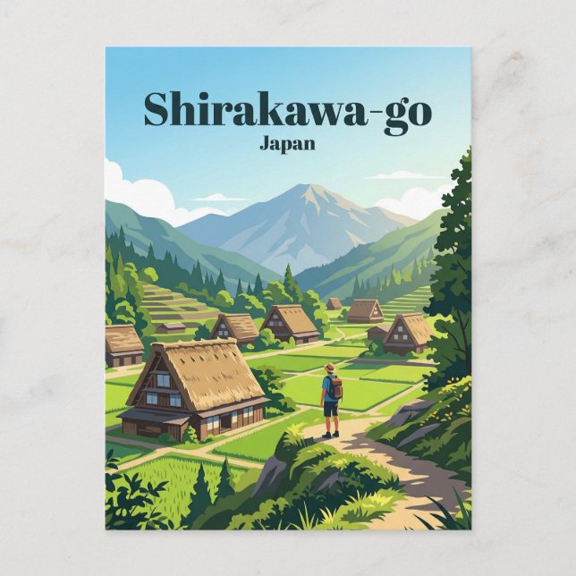 Cartão Postal Shirakawa-go Japão (Frente)