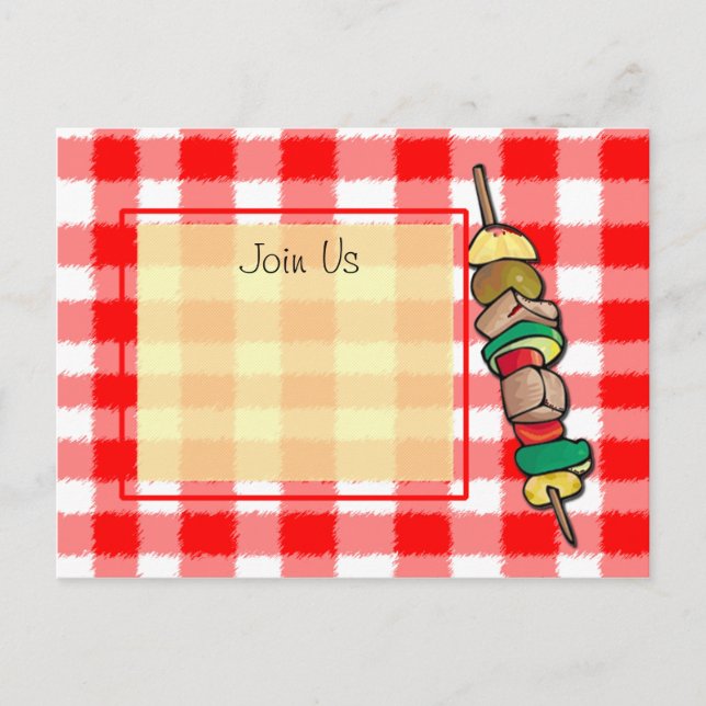 Cartão Postal shishkabob (Frente)