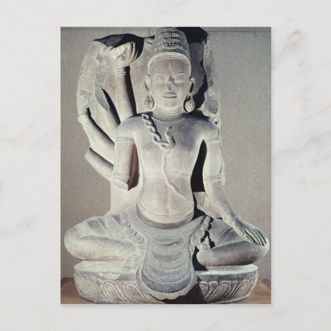 Cartão Postal Shiva com dez braços, do Templo Thap Banh. (Frente)
