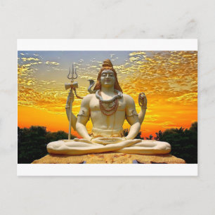 CARTÃO POSTAL SHIVA HINDU GOD