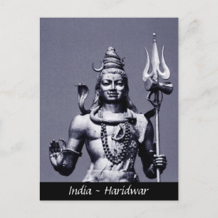 Cartão Postal Shiva Statue, Deity Haridwar / Índia