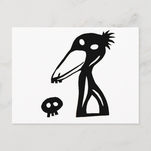 Cartão Postal shoebill balaeniceps x, shoebird ハ reコ ウ 切 ビ ロ り 絵 (Frente)