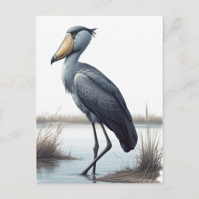 Cartão Postal Shoebill Stork (Frente)