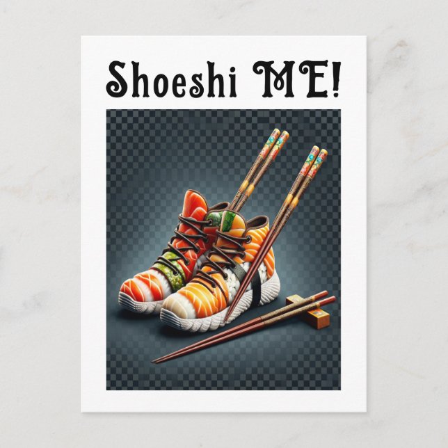 Cartão Postal Shoeshi ME - Sneaker Sushi Único (Frente)