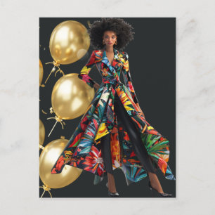 Cartão Postal Shopp Sista da Rainha Negra Africana Melanin