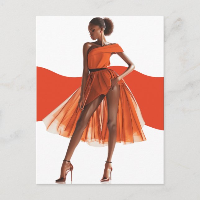 Cartão Postal Shopp Sista da Rainha Negra Africana Melanin (Frente)