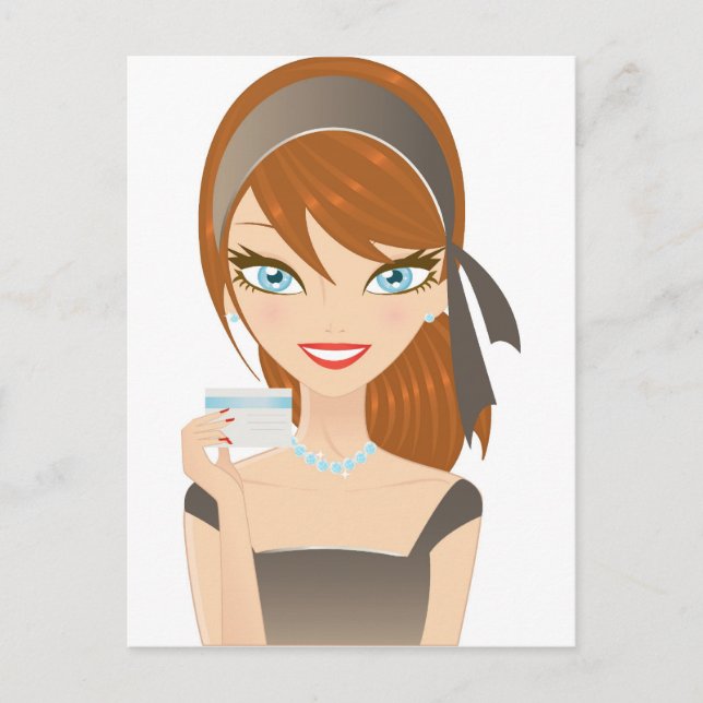 Cartão Postal Shopping Girl (Frente)