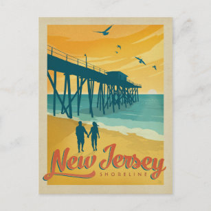 Cartão Postal Shoreline de Nova Jersey