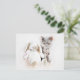 Cartão Postal Shorthair & Bunny Britânica | ABSTRATO | Watercolo (Em pé/Frente)