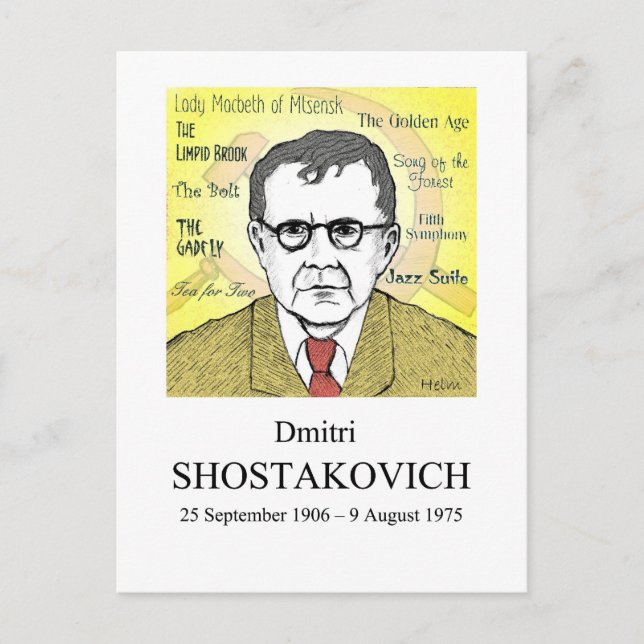 Cartão Postal Shostakovich (Frente)
