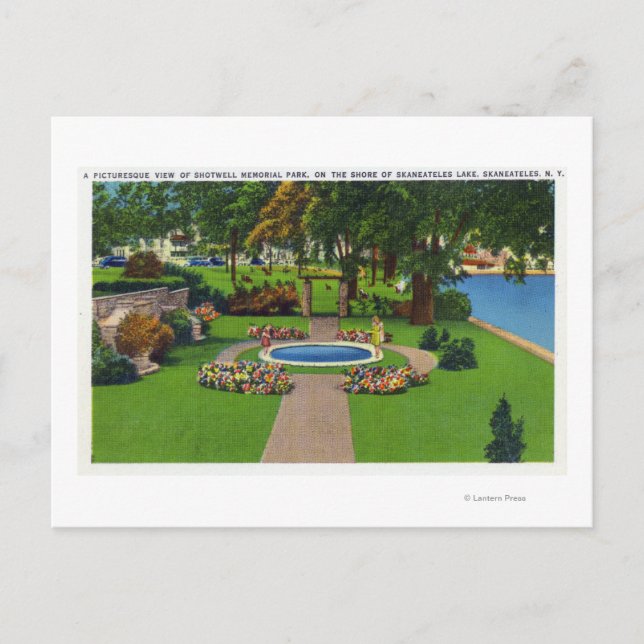 Cartão Postal Shotwell Memorial Park Cena pelo Lago Shore (Frente)