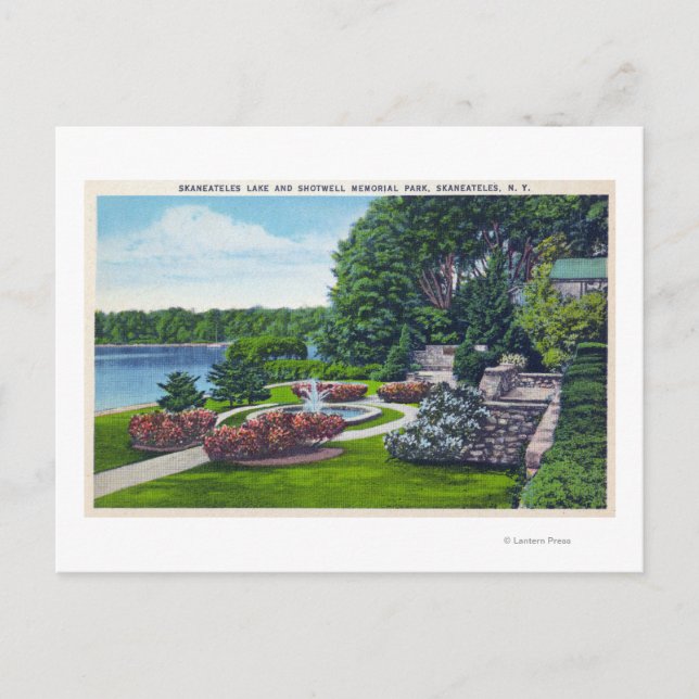Cartão Postal Shotwell Memorial Park e Lake View (Frente)