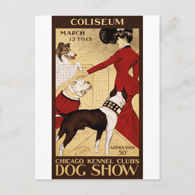 Cartão Postal Show de cães do Chicago Kennel Club, Poster de pub (Frente)