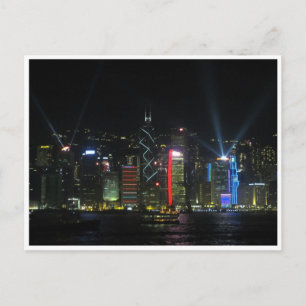 Cartão Postal show de luzes da ilha hong kong